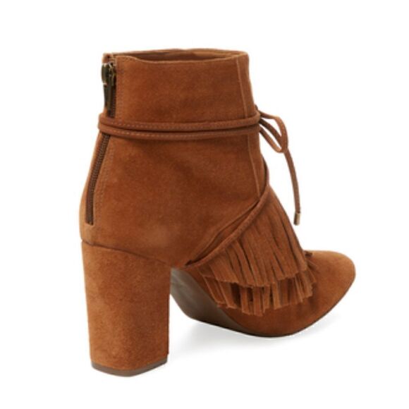 Marabelle Suede Bacio Fringed Moccasin Bootie - Picture 4 of 5